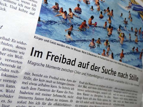 Im Freibad auf der Suche nach Stille