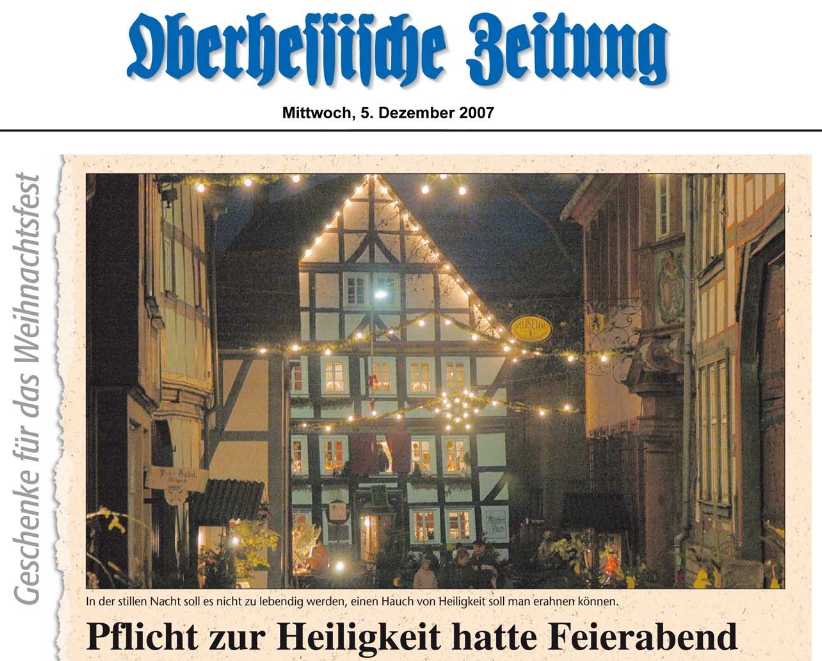 Pflicht zur Heiligkeit hatte Feierabend